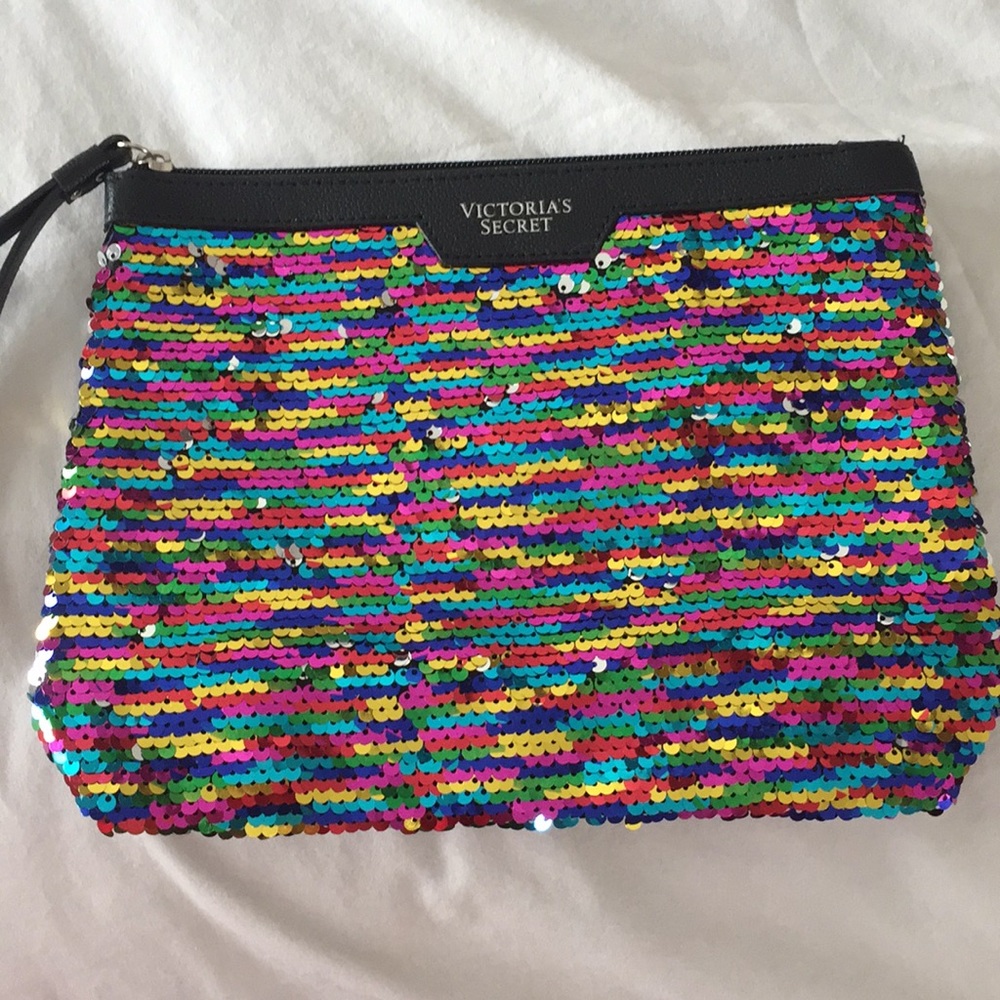 NWOT VICTORIAS SECRET MULTI SEQUINS BAG